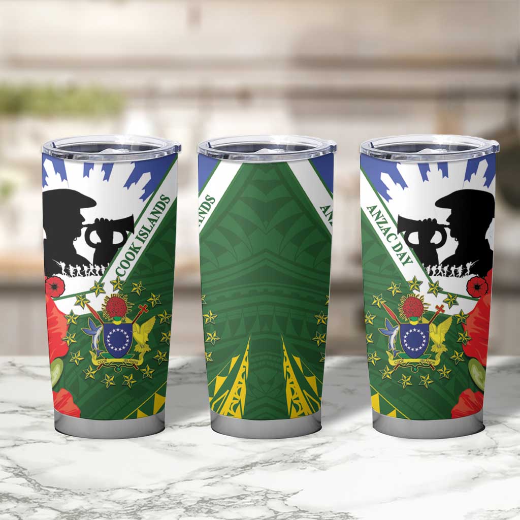 Cook Islands ANZAC Day Tumbler Cup Last Post Lest We Forget LT14 - Polynesian Pride