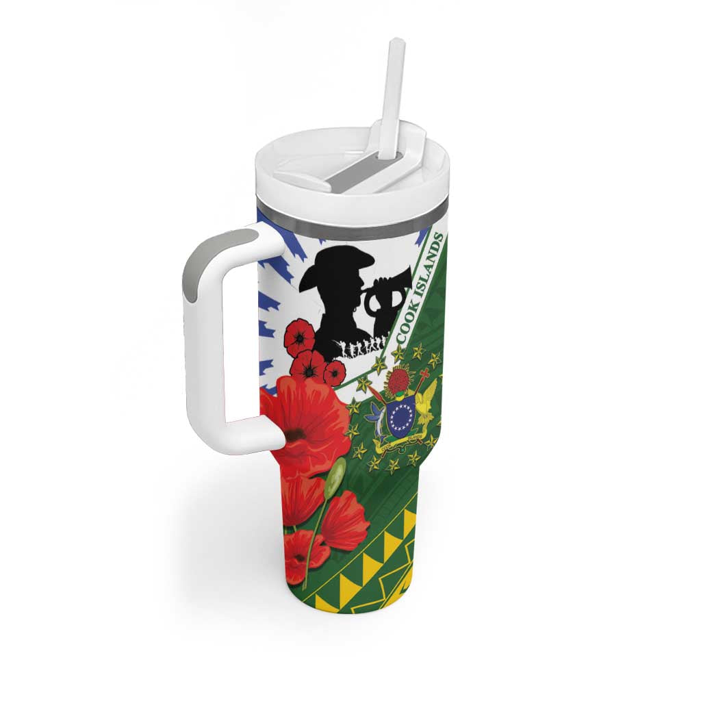 Cook Islands ANZAC Day Tumbler With Handle Last Post Lest We Forget LT14 - Polynesian Pride