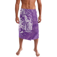 Purple Polynesia Hammerhead Shark Tattoo With Plumeria Lei Lavalava