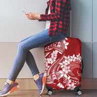 Red Polynesia Hammerhead Shark Tattoo With Plumeria Lei Luggage Cover