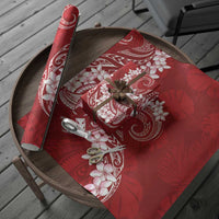 Red Polynesia Hammerhead Shark Tattoo With Plumeria Lei Wrapping Paper LT14 - Polynesian Pride