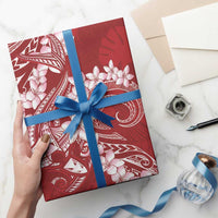 Red Polynesia Hammerhead Shark Tattoo With Plumeria Lei Wrapping Paper LT14 - Polynesian Pride