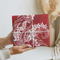 Red Polynesia Hammerhead Shark Tattoo With Plumeria Lei Wrapping Paper LT14 - Polynesian Pride