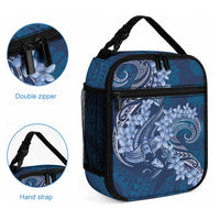 Navy Blue Polynesia Hammerhead Shark Tattoo With Plumeria Lei Lunch Bag LT14 - Polynesian Pride