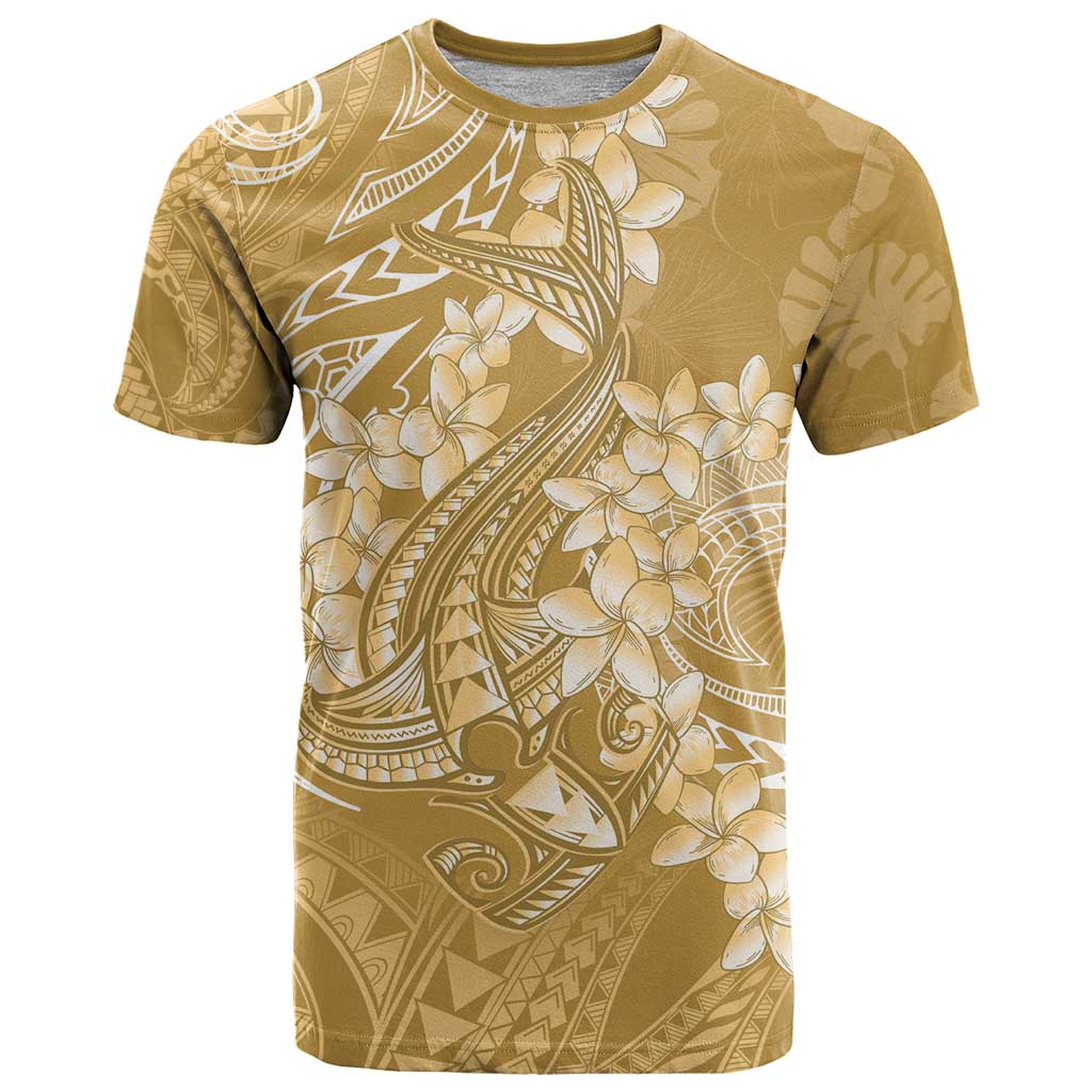 Yellow Polynesia Hammerhead Shark Tattoo With Plumeria Lei T Shirt LT14 Yellow - Polynesian Pride