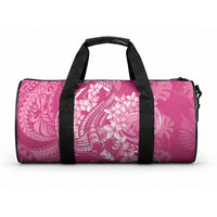 Pink Polynesia Hammerhead Shark Tattoo With Plumeria Lei Duffle Bag LT14 One size Pink - Polynesian Pride