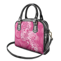 Pink Polynesia Hammerhead Shark Tattoo With Plumeria Lei Shoulder Handbag