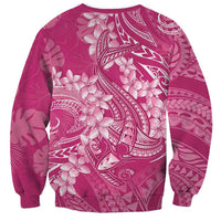 Pink Polynesia Hammerhead Shark Tattoo With Plumeria Lei Sweatshirt