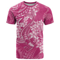 Pink Polynesia Hammerhead Shark Tattoo With Plumeria Lei T Shirt LT14 Pink - Polynesian Pride