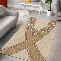 Mauri Ribaberiki Kiribati Area Rug Cowrie Shells Lei Palm Leaf Weaving LT14 - Polynesian Pride