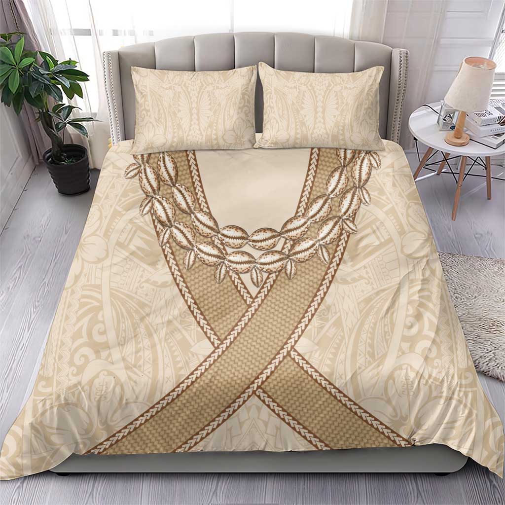 Mauri Ribaberiki Kiribati Bedding Set Cowrie Shells Lei Palm Leaf Weaving LT14 - Polynesian Pride