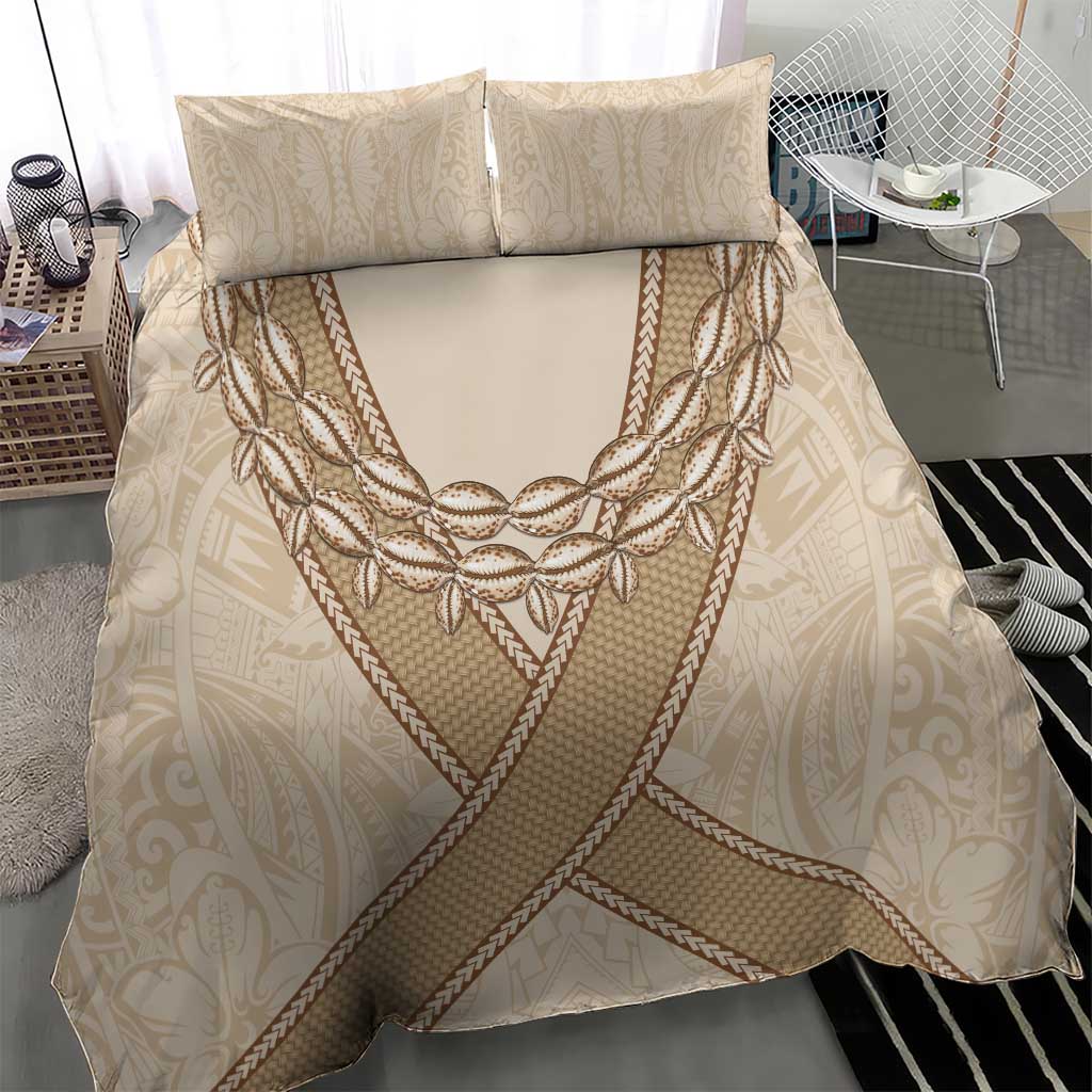 Mauri Ribaberiki Kiribati Bedding Set Cowrie Shells Lei Palm Leaf Weaving LT14 - Polynesian Pride