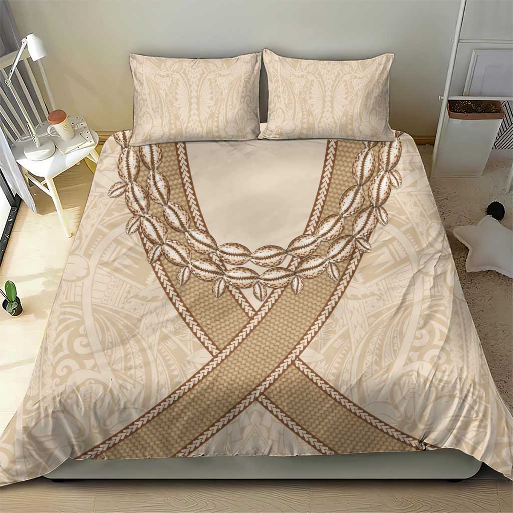 Mauri Ribaberiki Kiribati Bedding Set Cowrie Shells Lei Palm Leaf Weaving LT14 - Polynesian Pride