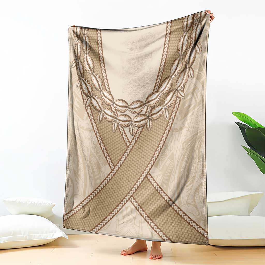 Mauri Ribaberiki Kiribati Blanket Cowrie Shells Lei Palm Leaf Weaving LT14 - Polynesian Pride