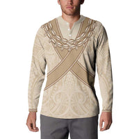 Mauri Ribaberiki Kiribati Button Sweatshirt Cowrie Shells Lei Palm Leaf Weaving LT14 - Polynesian Pride