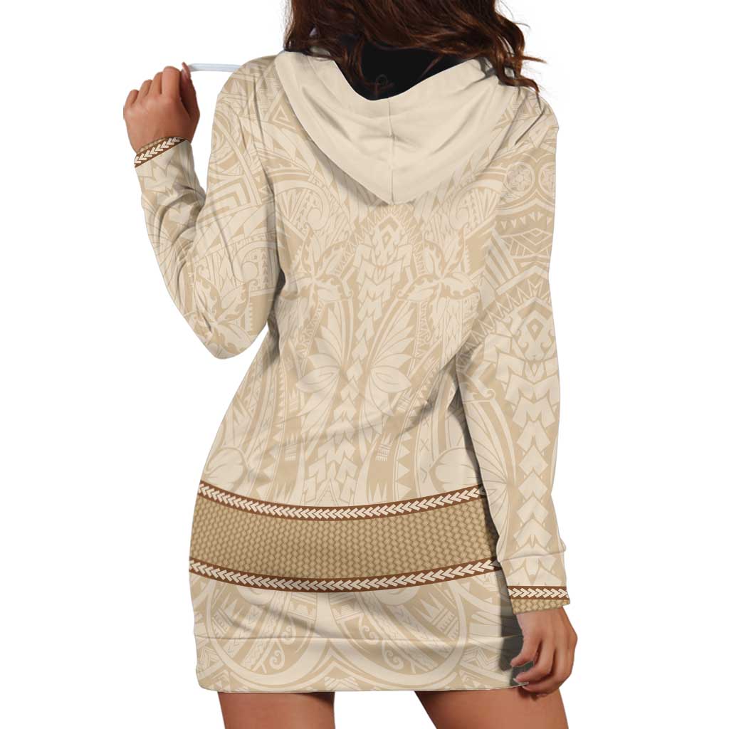 Mauri Ribaberiki Kiribati Hoodie Dress Cowrie Shells Lei Palm Leaf Weaving LT14 - Polynesian Pride