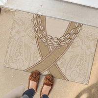 Mauri Ribaberiki Kiribati Rubber Doormat Cowrie Shells Lei Palm Leaf Weaving LT14 - Polynesian Pride
