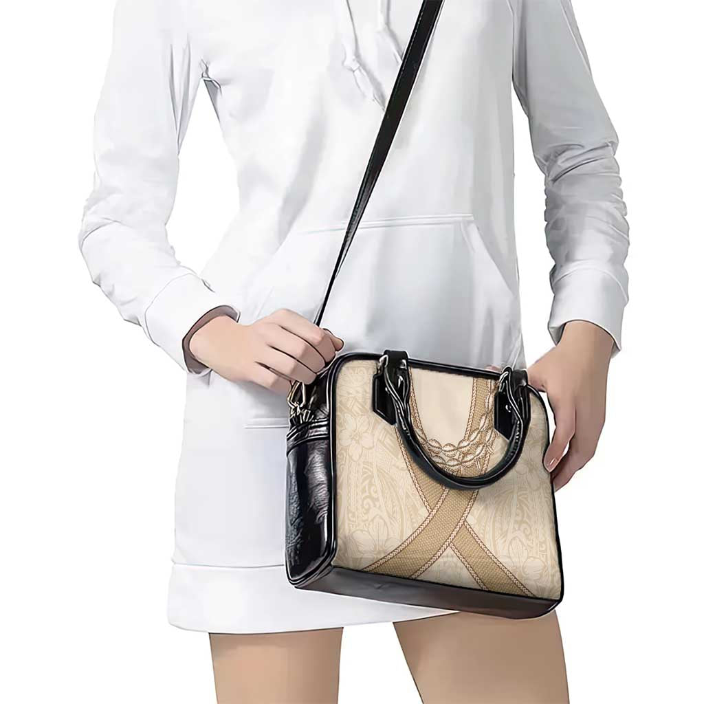 Mauri Ribaberiki Kiribati Shoulder Handbag Cowrie Shells Lei Palm Leaf Weaving LT14 - Polynesian Pride