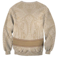 Mauri Ribaberiki Kiribati Sweatshirt Cowrie Shells Lei Palm Leaf Weaving LT14 - Polynesian Pride
