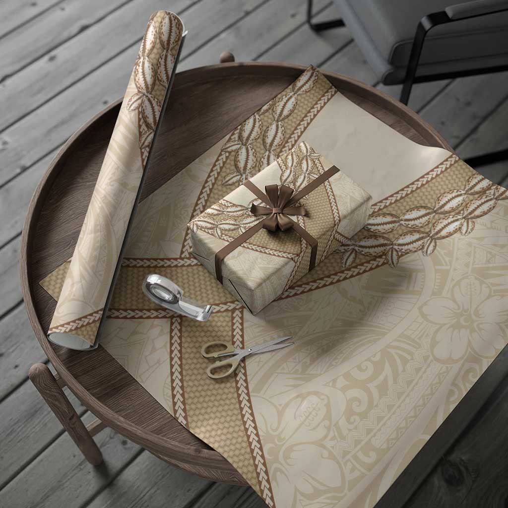 Mauri Ribaberiki Kiribati Wrapping Paper Cowrie Shells Lei Palm Leaf Weaving LT14 - Polynesian Pride