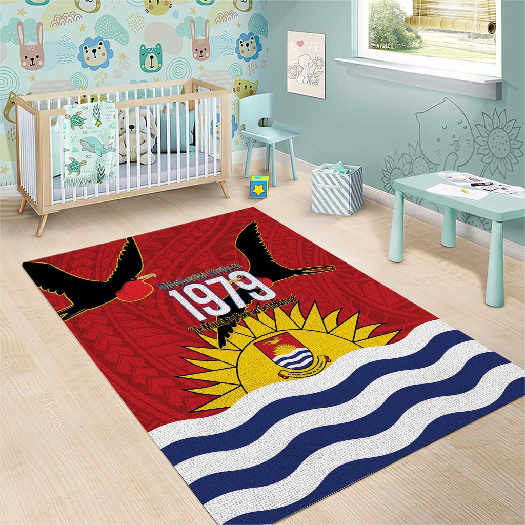 Mauri Kiribati Independence Day Area Rug 1979 Proud National Frigatebird