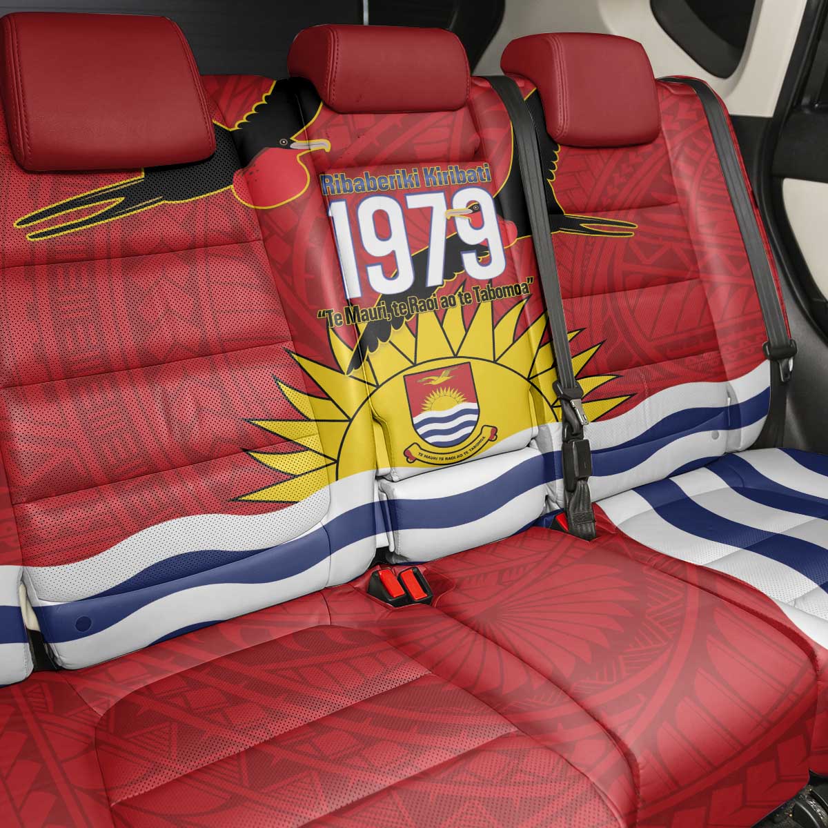 Mauri Kiribati Independence Day Back Car Seat Cover 1979 Proud National Frigatebird LT14 - Polynesian Pride