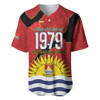 Mauri Kiribati Independence Day Baseball Jersey 1979 Proud National Frigatebird LT14 Red - Polynesian Pride