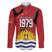 Mauri Kiribati Independence Day Family Matching Off The Shoulder Long Sleeve Dress and Hawaiian Shirt 1979 Proud National Frigatebird