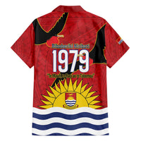 Mauri Kiribati Independence Day Family Matching Off Shoulder Short Dress and Hawaiian Shirt 1979 Proud National Frigatebird LT14 - Polynesian Pride