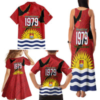 Mauri Kiribati Independence Day Family Matching Tank Maxi Dress and Hawaiian Shirt 1979 Proud National Frigatebird LT14 - Polynesian Pride