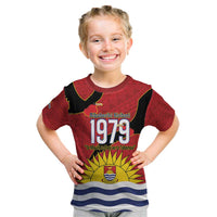 Mauri Kiribati Independence Day Kid T Shirt 1979 Proud National Frigatebird LT14 Red - Polynesian Pride