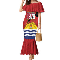 Mauri Kiribati Independence Day Mermaid Dress 1979 Proud National Frigatebird LT14 Women Red - Polynesian Pride