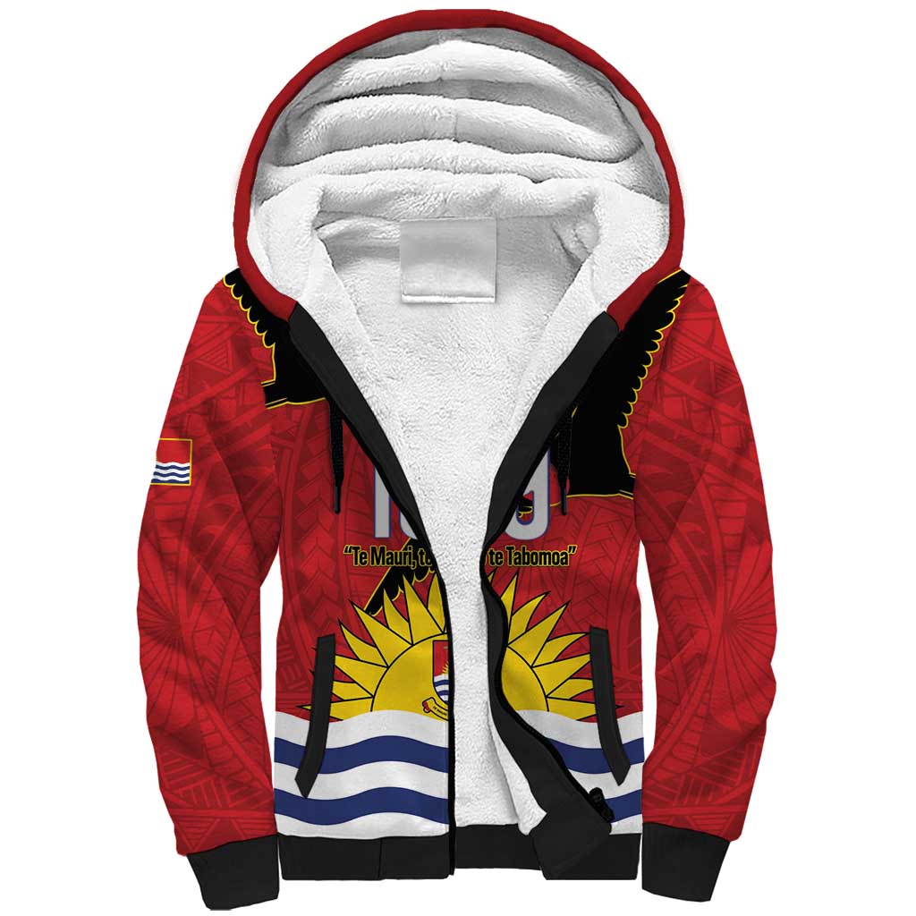 Mauri Kiribati Independence Day Sherpa Hoodie 1979 Proud National Frigatebird