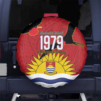 Mauri Kiribati Independence Day Spare Tire Cover 1979 Proud National Frigatebird LT14 No hole Red - Polynesian Pride