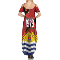 Mauri Kiribati Independence Day Summer Maxi Dress 1979 Proud National Frigatebird LT14 - Polynesian Pride