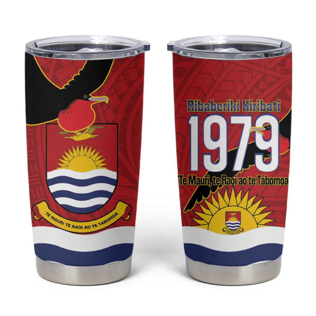 Mauri Kiribati Independence Day Tumbler Cup 1979 Proud National Frigatebird LT14 Red - Polynesian Pride