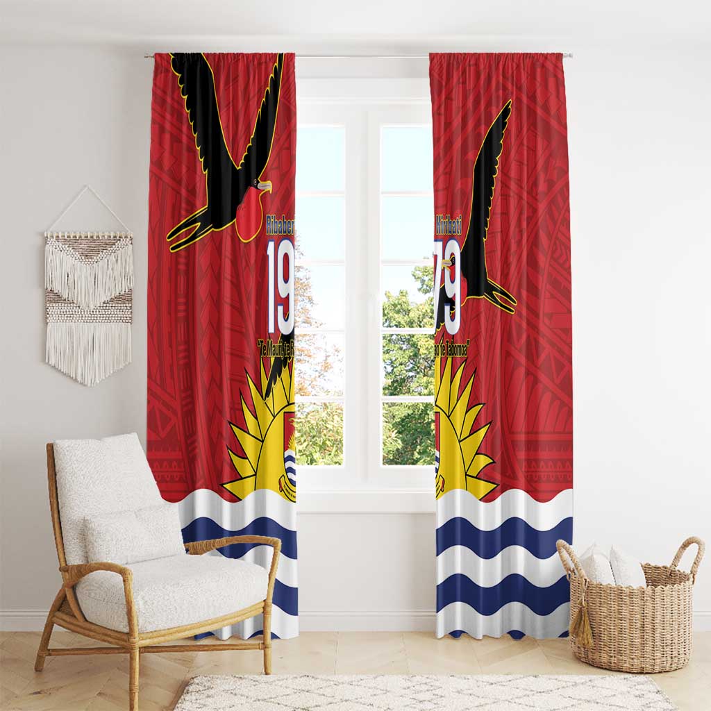 Mauri Kiribati Independence Day Window Curtain 1979 Proud National Frigatebird