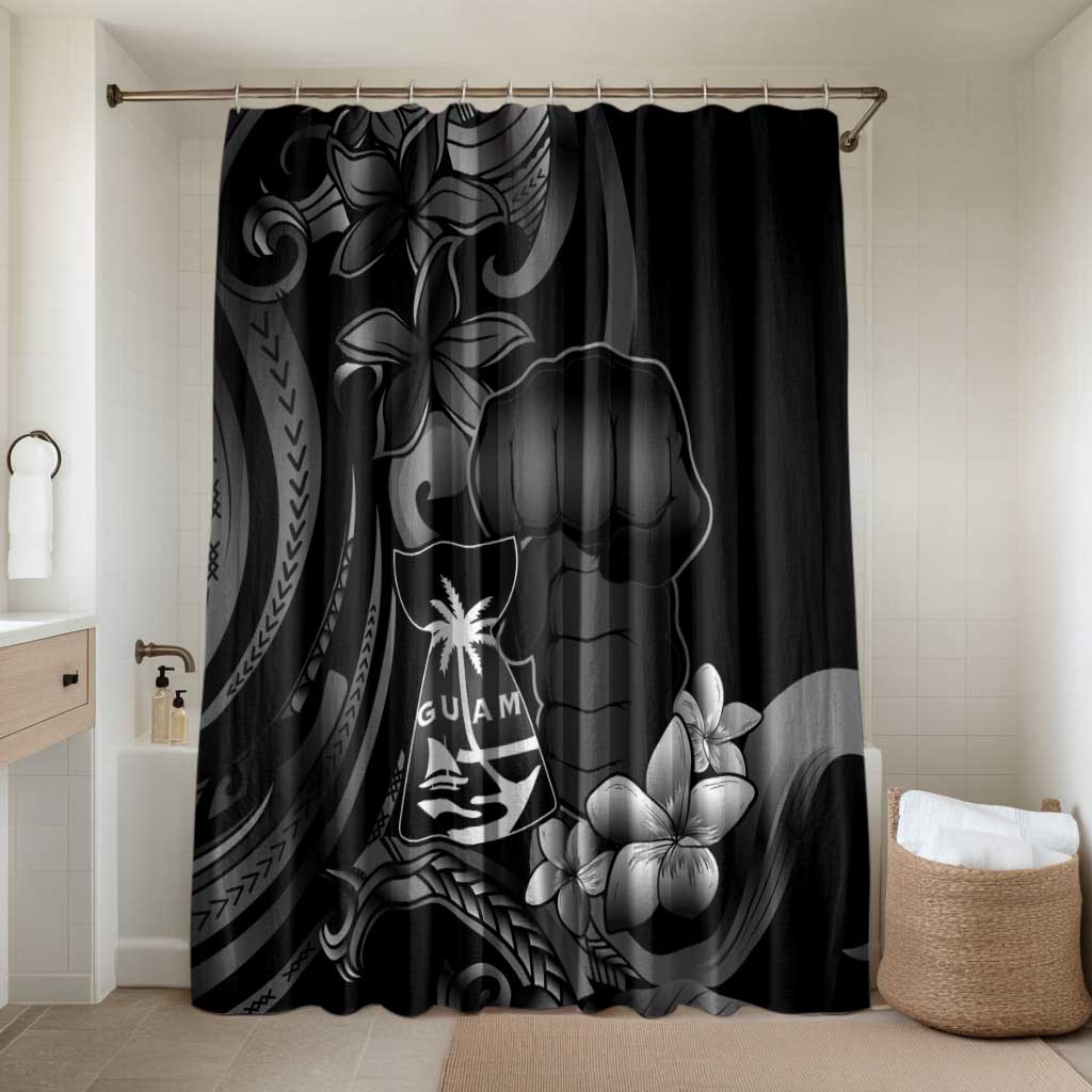 Black Hafa Adai Guam Bathroom Set Chamorro Latte Stone Hand With Plumeria - Polynesian Pride