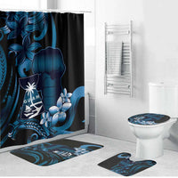 Blue Hafa Adai Guam Bathroom Set Chamorro Latte Stone Hand With Plumeria - Polynesian Pride