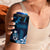 Blue Hafa Adai Guam 4 in 1 Can Cooler Tumbler Chamorro Latte Stone Hand With Plumeria