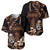 Brown Hafa Adai Guam Baseball Jersey Chamorro Latte Stone Hand With Plumeria
