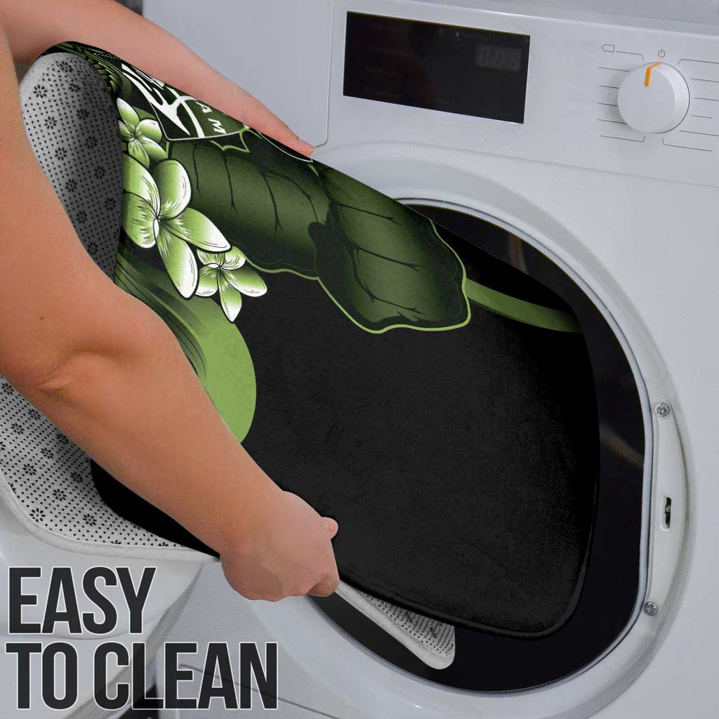 Green Hafa Adai Guam Bathroom Set Chamorro Latte Stone Hand With Plumeria - Polynesian Pride