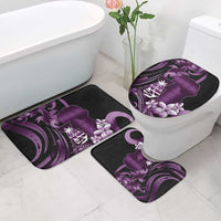 Purple Hafa Adai Guam Bathroom Set Chamorro Latte Stone Hand With Plumeria - Polynesian Pride