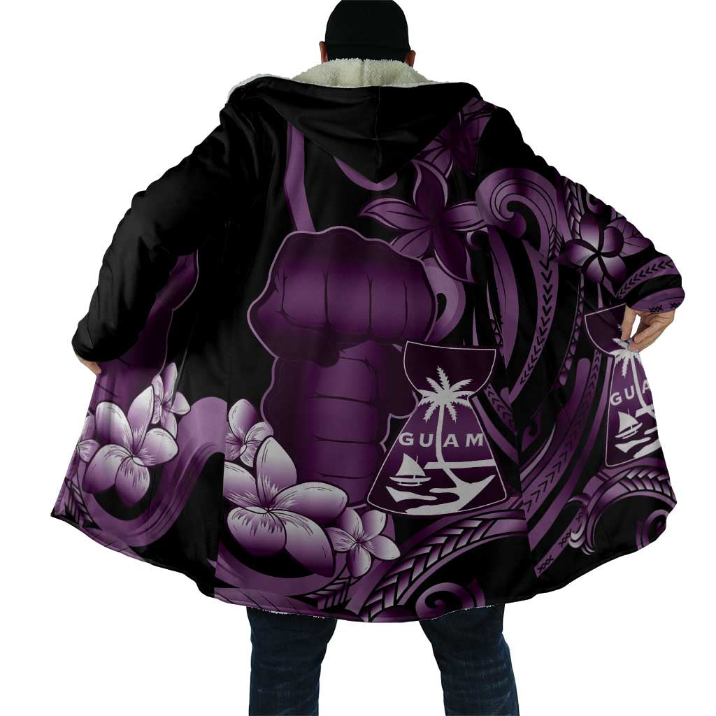 Purple Hafa Adai Guam Cloak Chamorro Latte Stone Hand With Plumeria - Polynesian Pride