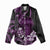 Purple Hafa Adai Guam Women Casual Shirt Chamorro Latte Stone Hand With Plumeria
