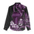 Purple Hafa Adai Guam Women Casual Shirt Chamorro Latte Stone Hand With Plumeria