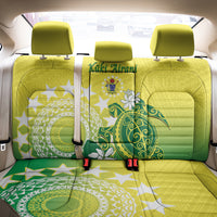 Cook Islands Independence Day Back Car Seat Cover Kuki Airani Tiare Maori Polynesian Pattern - Green LT14 - Polynesian Pride