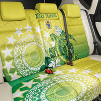 Cook Islands Independence Day Back Car Seat Cover Kuki Airani Tiare Maori Polynesian Pattern - Green LT14 - Polynesian Pride