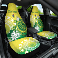 Cook Islands Independence Day Car Seat Cover Kuki Airani Tiare Maori Polynesian Pattern - Green LT14 One Size Green - Polynesian Pride