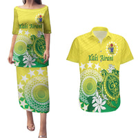 Cook Islands Independence Day Couples Matching Puletasi and Hawaiian Shirt Kuki Airani Tiare Maori Polynesian Pattern - Green LT14 Green - Polynesian Pride